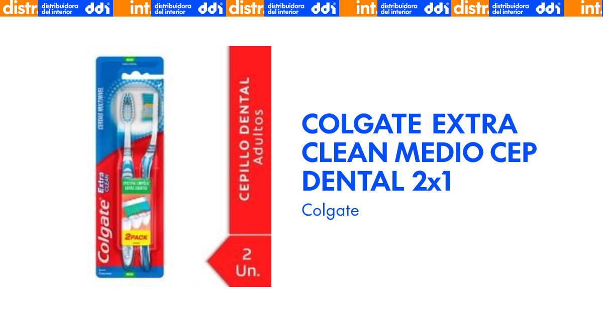 COLGATE EXTRA CLEAN MEDIO CEP DENTAL 2x1 | DDI