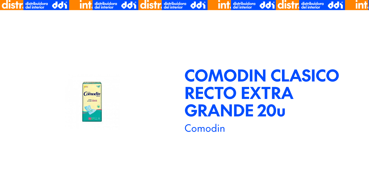 COMODIN CLASICO RECTO EXTRA GRANDE 20u | DDI