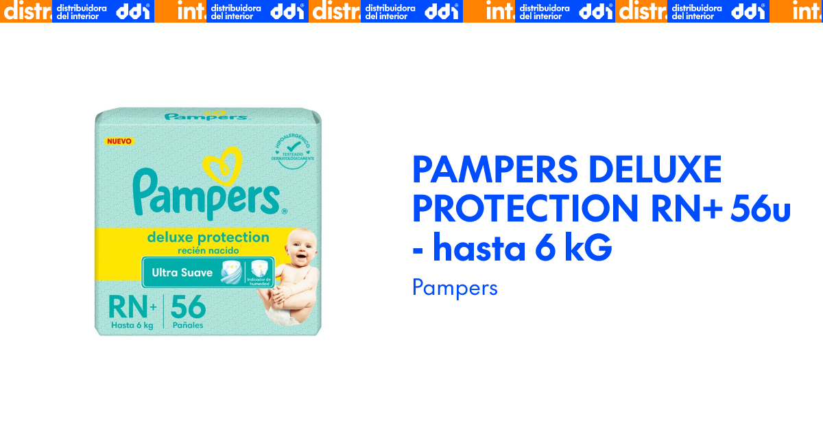 PAMPERS DELUXE PROTECTION RN+ 56u - hasta 6 kG | DDI